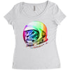 astronaut space cat new Women's Triblend Scoop T-shirt