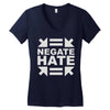 negate hate Women's V-Neck T-Shirt