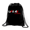 LIVE AS YOU WANT Drawstring Bags