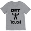 get tough weight lifter lifting gym V-Neck Tee