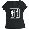 your girlfriend vs my girlfriend funny pub jokr  impress your friends! Women's Triblend Scoop T-shirt
