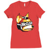 halftone fox (regular) Ladies Fitted T-Shirt