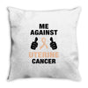 Me Against Uterine Cancer Throw Pillow