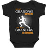 the best grandpas go running Baby Bodysuit
