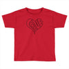 men's love heart outline valentine's day t shirt Toddler T-shirt