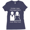 under new management   just married Ladies Fitted T-Shirt