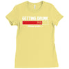 getting drunk Ladies Fitted T-Shirt