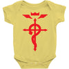fma full metal alchemist cross inspired ladies Baby Onesie