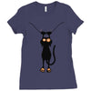 a cat always with me Ladies Fitted T-Shirt