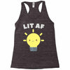 lit af kawaii light bulb Racerback Tank
