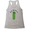 dill with it black logo Racerback Tank