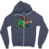 raphael meets mario Zipper Hoodie