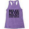 relax! i'm the best man Racerback Tank