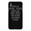 hello 7 languages hola bonjour ni hao chinese french italian iPhoneX Case