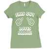 this guy loves miami Ladies Fitted T-Shirt