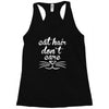 cat hair don't care cute crazy cat Racerback Tank