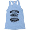 Super Cool Grammy Of A Freaking Awesome Granddaughter Racerback Tank