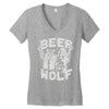 wolf beer Women's V-Neck T-Shirt