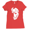 halloween hockey mask Ladies Fitted T-Shirt