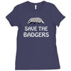 save the badgers Ladies Fitted T-Shirt