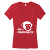 98% chimpanzee Women's V-Neck T-Shirt