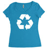 recycle symbol Women's Triblend Scoop T-shirt