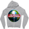 the world is always spinnin Zipper Hoodie