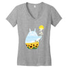 totoro sunflower Women's V-Neck T-Shirt