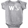 w anchor funny pub joke Baby Onesie