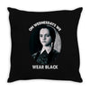 on wednesdays we wear black Throw Pillow