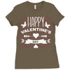 happy valentine's day Ladies Fitted T-Shirt