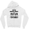 never underestimate an old man who was born in september Zipper Hoodie
