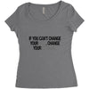 CHANGE YOUR ATTITUDE Women's Triblend Scoop T-shirt