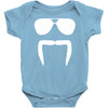 aviator sunglasses horseshoe fu manchu biker mustache Baby Onesie