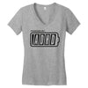 powered by adhd Women's V-Neck T-Shirt