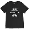 i run because i really like food V-Neck Tee