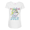 unicorns are born in july cute unicorn Maternity Scoop Neck T-shirt