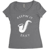 keepin it saxy Women's Triblend Scoop T-shirt