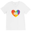 Lgbt Heart V-Neck Tee