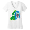vector scratch Women's V-Neck T-Shirt