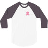 Pixeled Pink Ribbon 3/4 Sleeve Shirt