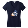 droid hug Women's V-Neck T-Shirt