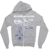 millennium falcon blueprint Zipper Hoodie