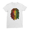 new! men's rasta vibe lion Ladies Fitted T-Shirt