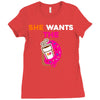 She Wants D - Dunkin Donuts Ladies Fitted T-Shirt