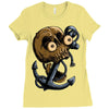 skull anchor Ladies Fitted T-Shirt