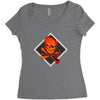 3d skull squad Women's Triblend Scoop T-shirt