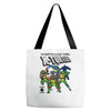 x turtles, mutants in a half shell Tote Bags