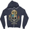summer skull Zipper Hoodie