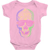 skull neon Baby Onesie